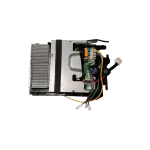 Caja electrónica Midea vista superior con circuito protegido y aletas disipadoras.