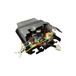 Caja electrónica Midea inverter con acabado metálico y base plástica.