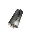 Capacitor de compresor 80 microfaradios 440V RoHS referencia 17400103000056 vista lateral y superior