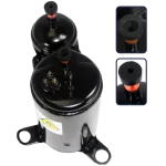 Detalle de conectores del compresor rotativo Inverter DC Midea 111030200028