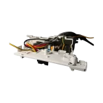 Detalle inferior de la caja de control Midea con circuito visible