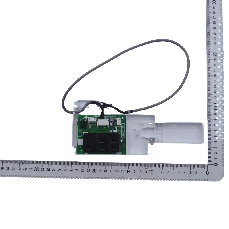 Display board Midea 17222000A35029 con pantalla digital y cable plano para control electrónico de aire acondicionado.
