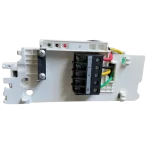 Electronic Control Box 17222000034014 Midea con conectores de colores y carcasa protectora plástica