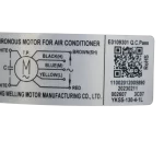 Etiqueta del motor asíncrono YKSS-130-4-1L 230V parte 11002012005890