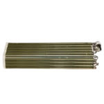 Evaporador para unidad interna de aire acondicionado 24.000 BTU Midea 15822000008281 con tuberías de cobre y aletas doradas