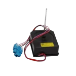 Fan Motor LG DC Cooling con eje visible y conector Motor ventilador LG 4681JB1029B vista diagonal con eje y cables