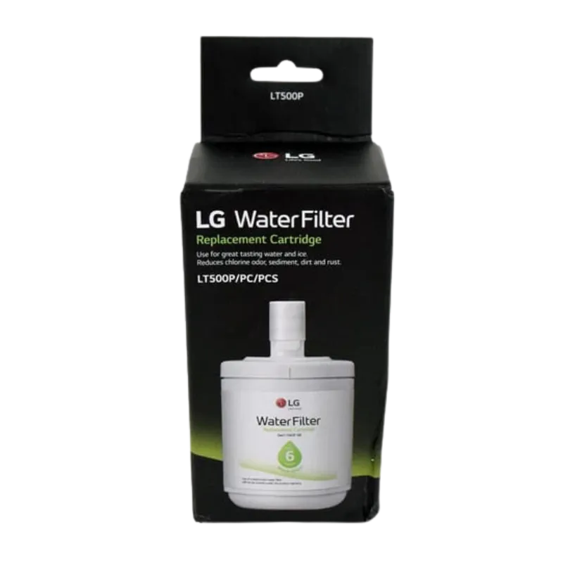 Filtro de Agua LG LT500P Original en Caja – ADQ72910901 – Mejora Sabor y Pureza Filtro de agua interno LG LT500P ADQ72910901 original en caja. Repuesto para nevera LG, reduce cloro y sedimentos.