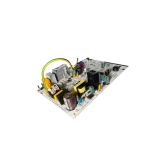 Main Control Board 17122000051885 Midea, vista diagonal frontal izquierda con condensadores y transformadores.