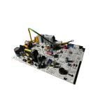 Main Control Board 17122000051885 Midea, vista trasera en ángulo con conectores y cableado.