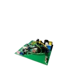 Tarjeta Midea 17122000057868 vista posterior inclinada con conexiones visibles.