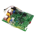 Tarjeta electrónica exterior Midea modelo 17122000A13447 inclinada Main control board 17122000A13447 Midea en ángulo inclinado