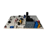 Tarjeta electrónica Midea 17122000046959 vista baja con conexiones activas.