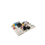 Main Control Board Midea 17122000054363 vista superior con conectores Main control Board Midea 17122000054363 vista superior con componentes y conectores visibles