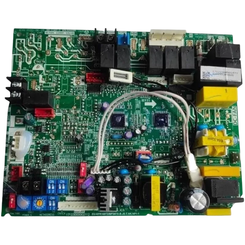 Main Control Board SA-KFR160DL/BP2 17122700001577 para aire acondicionado Midea Main Control Board Subassembly SA-KFR160DL/BP2 para aire acondicionado Midea, vista frontal de la tarjeta electrónica original