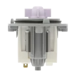 Vista superior del Motor Bomba LG EAU61383503 donde se observa el impulsor color lila y el sello de goma negro para una instalación segura.