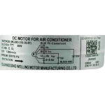 Motor Brushless DC 11002015000139 para aire acondicionado Midea MSABD-17CRFN1-MQ0W con eje metálico y conector de 5 cables