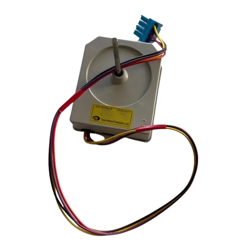 Motor LG DC EAU63103205 con etiqueta técnica visible, eje metálico y cableado multicolor