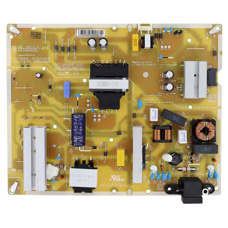 Placa de alimentación de poder LG EAY65895632 completa vista superior