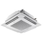 Aire acondicionado cassette Samsung WindFree 48000 BTU vista diagonal con conectores