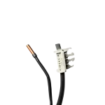 Sensor de temperatura con conector blanco para unidad de aire acondicionado.