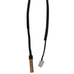 Sensor de temperatura Midea 11201007003447 con punta de cobre y cable corto enrollado.