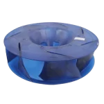 Turbina Original Midea 12100103000142 para Aire Acondicionado | Alta Eficiencia y Durabilidad Turbina azul para aire acondicionado Midea 12100103000142 con aspas curvas y diseño circular para alto flujo de aire