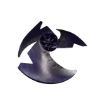 Ventilador axial Midea original de 3 aspas visto desde perfil lateral