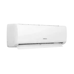 Aire acondicionado Hisense Amatista Inverter Retiq E elegante y eficiente Aire acondicionado Hisense Amatista Inverter Retiq E vista lateral con pantalla encendida