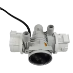 Bomba de drenaje LG AHA75853813 con conexiones visibles Bomba de drenaje LG AHA75853813 vista superior con cableado