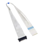Cable plano FFC LG EAD63990511, detalle de tiras y conector LVDS