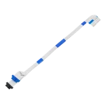 Cable FFC LG EAD65387311 en perspectiva, detalle del conector y refuerzo azul
