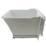 Cajón LG AJP74894605, vista lateral derecha con estructura blanca y panel frontal transparente