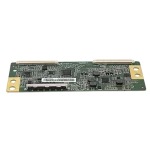 Tarjeta T-CON LG EAT63915101 en plano general, con dos conectores FFC y puntos de montaje