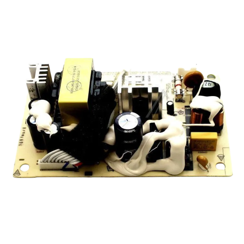PCB Power LG EBR31782701 original – Vista frontal Fuente de alimentación LG EBR31782701 vista frontal con condensadores y transformador