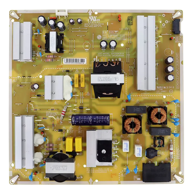 Fuente de alimentación LG EAY65895542 vista superior frontal con componentes visibles