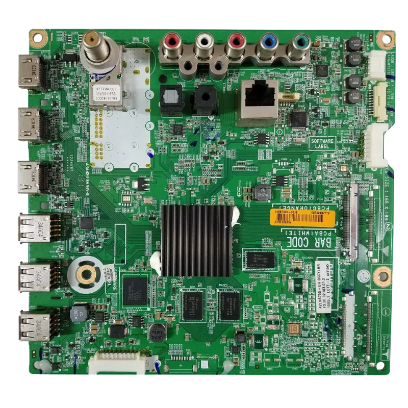 Main Board EAX64872104 vista frontal con puertos HDMI, LAN y AV para LG 42LN5700-DH
