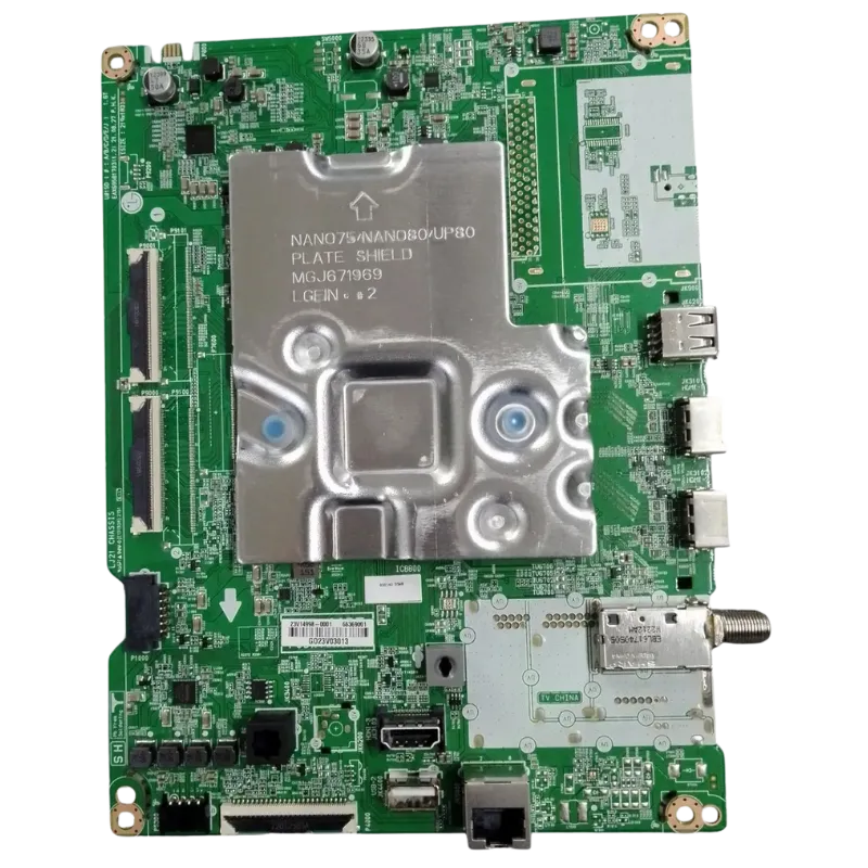 Tarjeta LG EBU66369001 – Vista inferior Vista inferior de la main board bpr LG EBU66369001 con circuito impreso