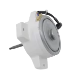 Motor DC Fan Outdoor LG EAU57945708 — vista trasera Motor DC Fan Outdoor LG EAU57945708 — vista trasera con tapa metálica y orejas de montaje