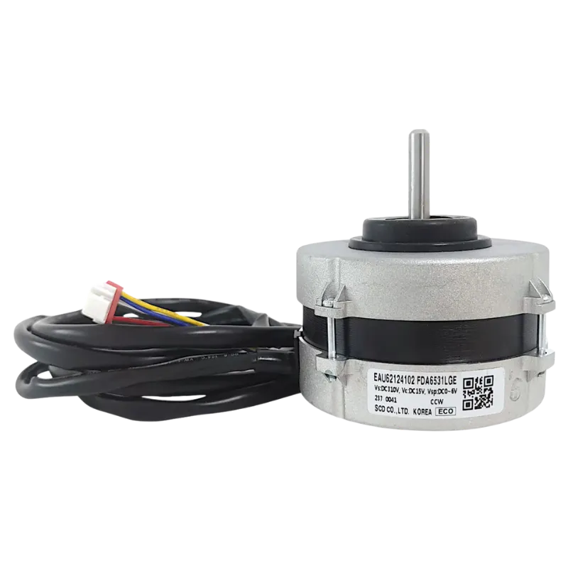 Motor DC indoor LG EAU62124102 (FDA6531LGE) con eje visible y arnés con conector
