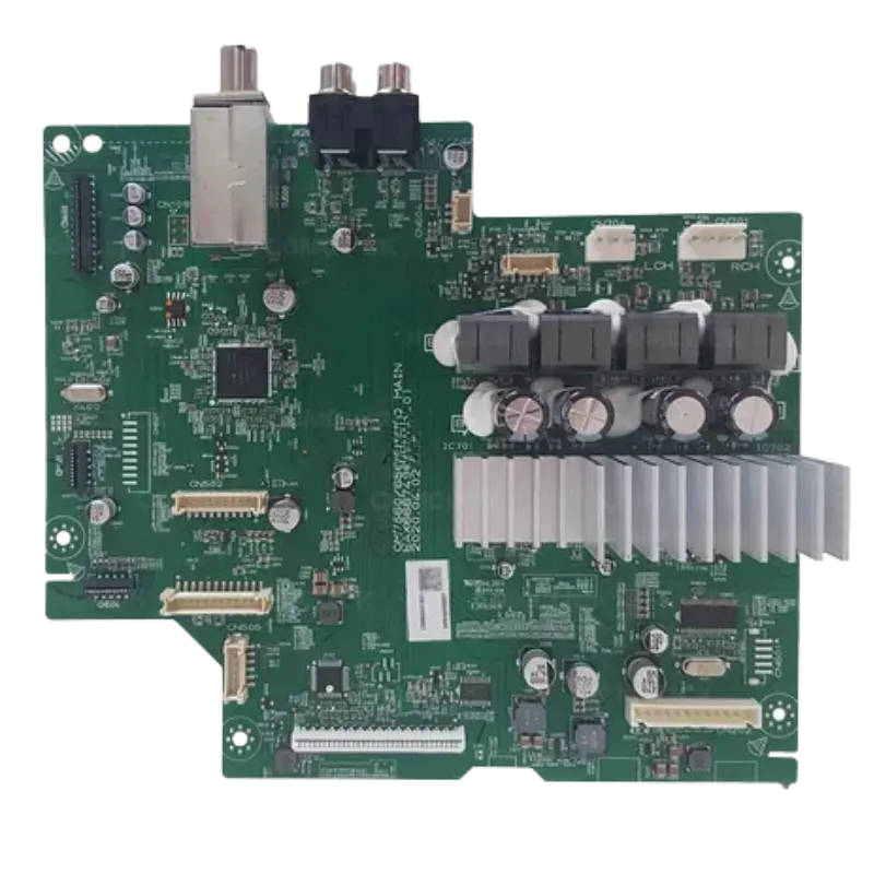 Placa principal LG EBR83041001 vista frontal PCB Main Board LG EBR83041001 vista frontal con componentes y disipador