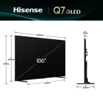 Dimensiones del televisor Hisense 100Q7QG de 100 pulgadas