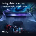 Experiencia Dolby Vision y Atmos en el televisor Hisense 100Q7QG para imagen y sonido envolvente