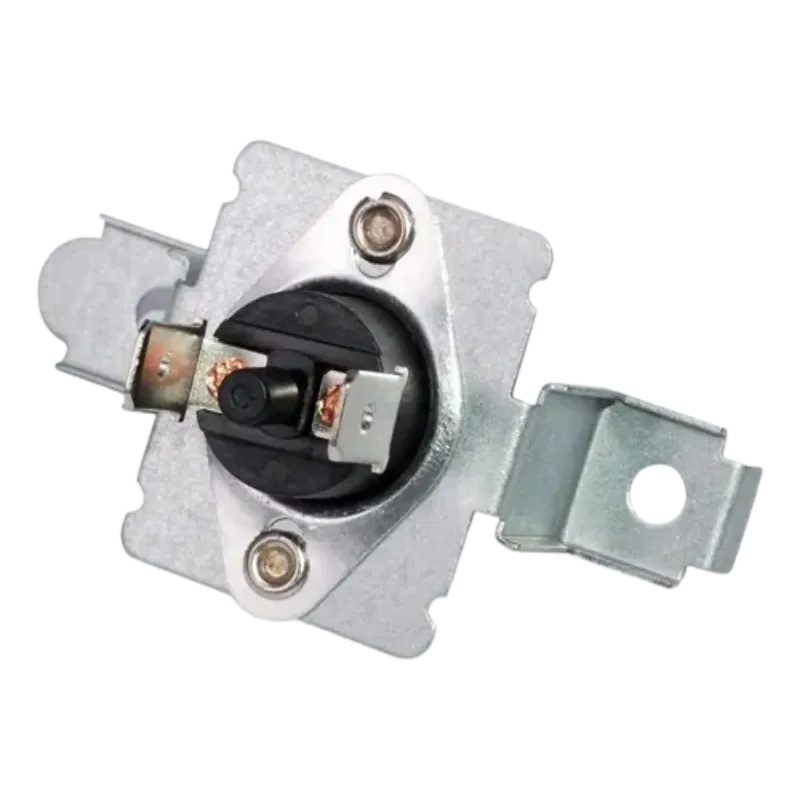 Termostato de límite alto LG 6931EL3003C para secadora, vista frontal con soporte metálico y terminales