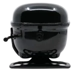 Compresor LG TCA37032002, vista frontal compacta con puertos de succión y descarga.