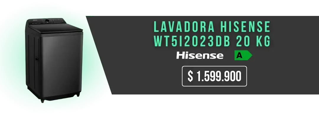 Promoción Lavadora Hisense WT5I2023DB 20 kg