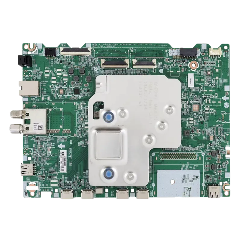 Vista diagonal detallada de la Main Board EBU66771401 LG