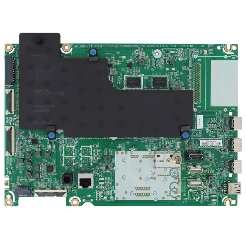 Vista frontal de la main board bpr LG EBU66312901 compatible con OLED55C1PSA y OLED65C1PSA