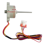 Vista lateral del motor de ventilador LG EAU62963004 con eje y cableado