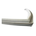 Perfil y detalle de la esquina del empaque de puerta LG ADX73270508, mostrando las aletas de sellado.