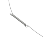 Detalle del Resorte del Aro Metálico para Lavadora LG Primer plano del resorte de tensión del aro metálico 4861ER2001J, mostrando el mecanismo que asegura la goma de la puerta.